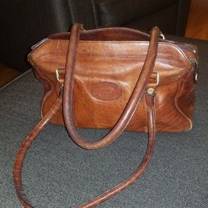 Oroton brown satchel bag